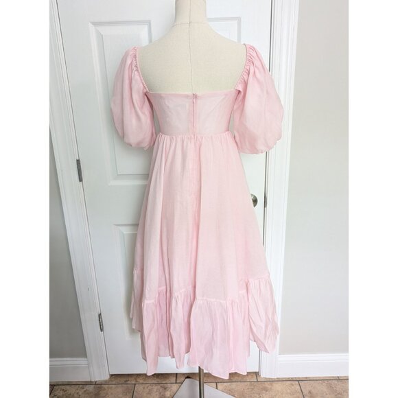 Elegant Pink Midi Dress - Picture 6 of 10